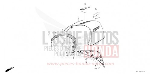 OBERE MITTLERE HINTERE ABDECKUNG GL1800BDS de 2025